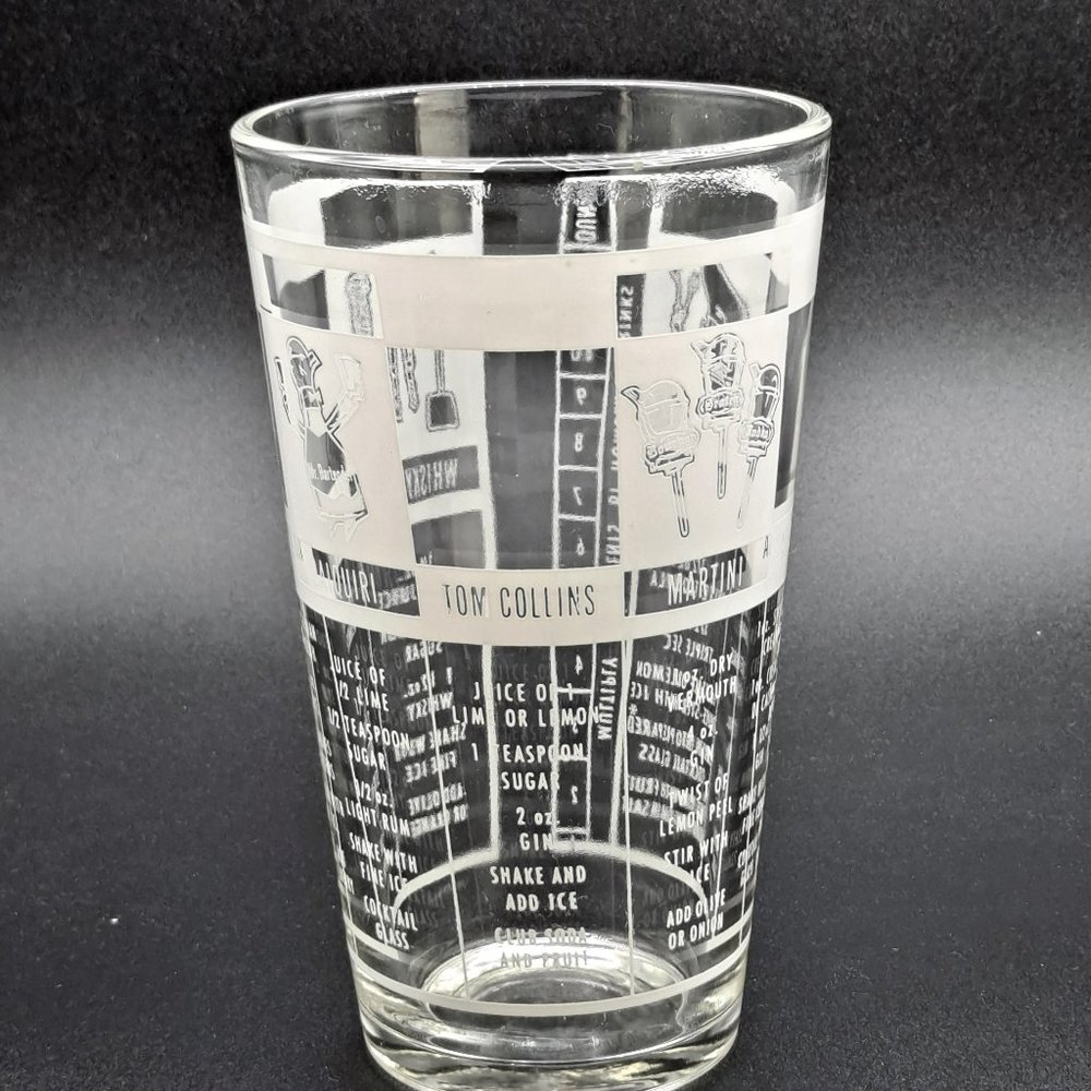 Vintage Federal Glass Bartender Glass